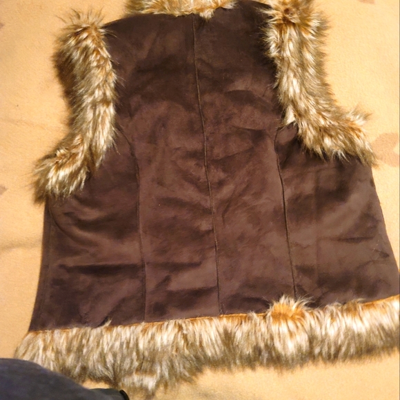 Brown Faux Fur Vest International Concepts Warm Confortable.2X - Picture 4 of 8